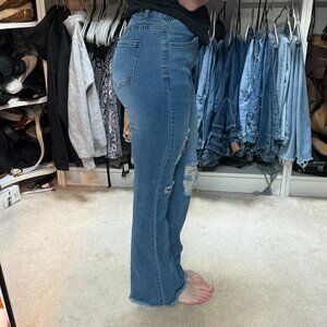 Distressed Flare Jeans